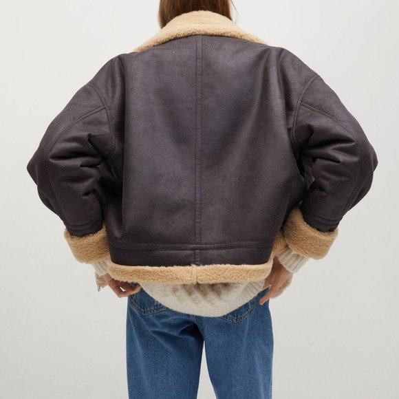 Oversize faux Shearling jacket - Picture 4 of 6